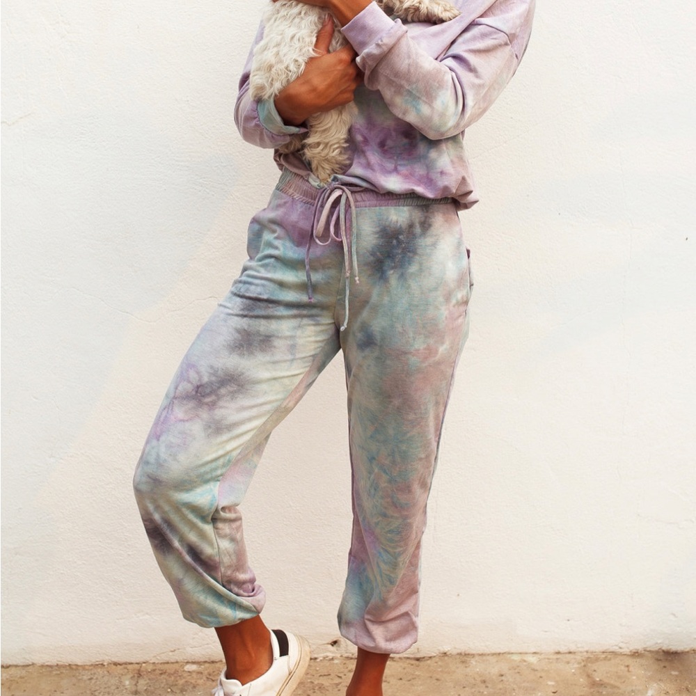 Blue Purple Tie Dye Sweatpants